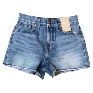 NWT Madewell Perfect Jean Short Womens Blue Tencel Denim with Magic Pockets 28
